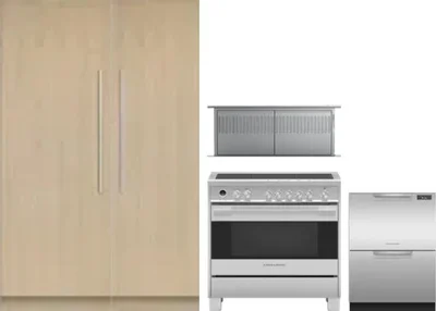 5 Piece Package Includes Refrigerator, Freezer, Range, Hood And Dishwasher